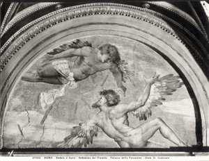 ダイダロスとイカルス、Ovids Metamorphosesのサイクル、c.1511 作： Sebastiano del c.1485 1547 Piombo